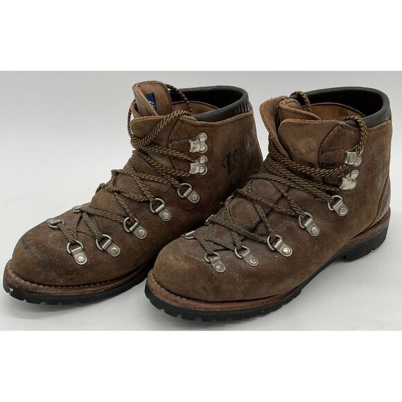 VTG Vasque 29396 K73 6230 Mountaineering Hiking Boots Brown Leather Sz 7N - Picture 1 of 13
